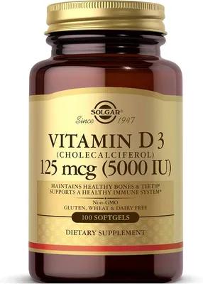 Solgar Vitamin D3 (Cholecalciferol) 5000 IU